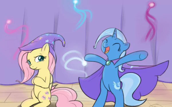 Trixie (My Little Pony) Fluttershy (My Little Pony) TV Show My Little Pony: Friendship Is Magic HD Desktop Wallpaper | Background Image