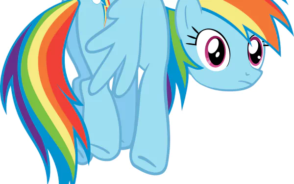HD desktop wallpaper featuring Rainbow Dash, a colorful pegasus character from the TV show My Little Pony: Friendship Is Magic.