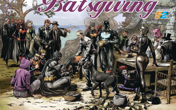 James Gordon Thanksgiving Ace The Bat-Hound Penguin (DC Comics) Catwoman Robin (DC Comics) Batgirl Comic Batman HD Desktop Wallpaper | Background Image