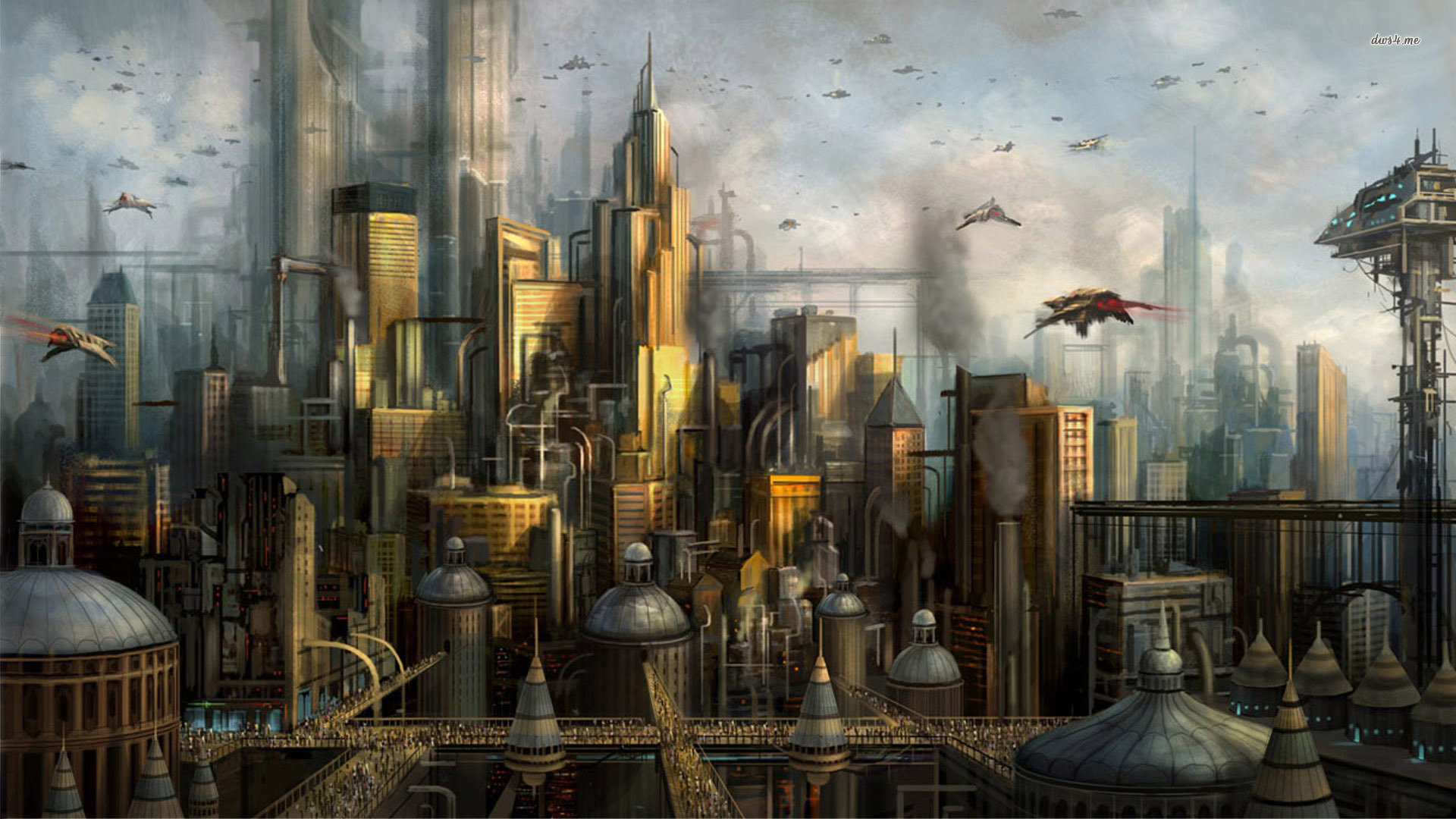 Sci Fi City HD Wallpaper | Background Image | 1920x1080