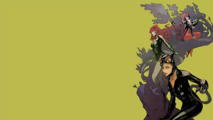 Harley Quinn Poison Ivy Catwoman Comic Gotham City Sirens HD Desktop Wallpaper | Background Image
