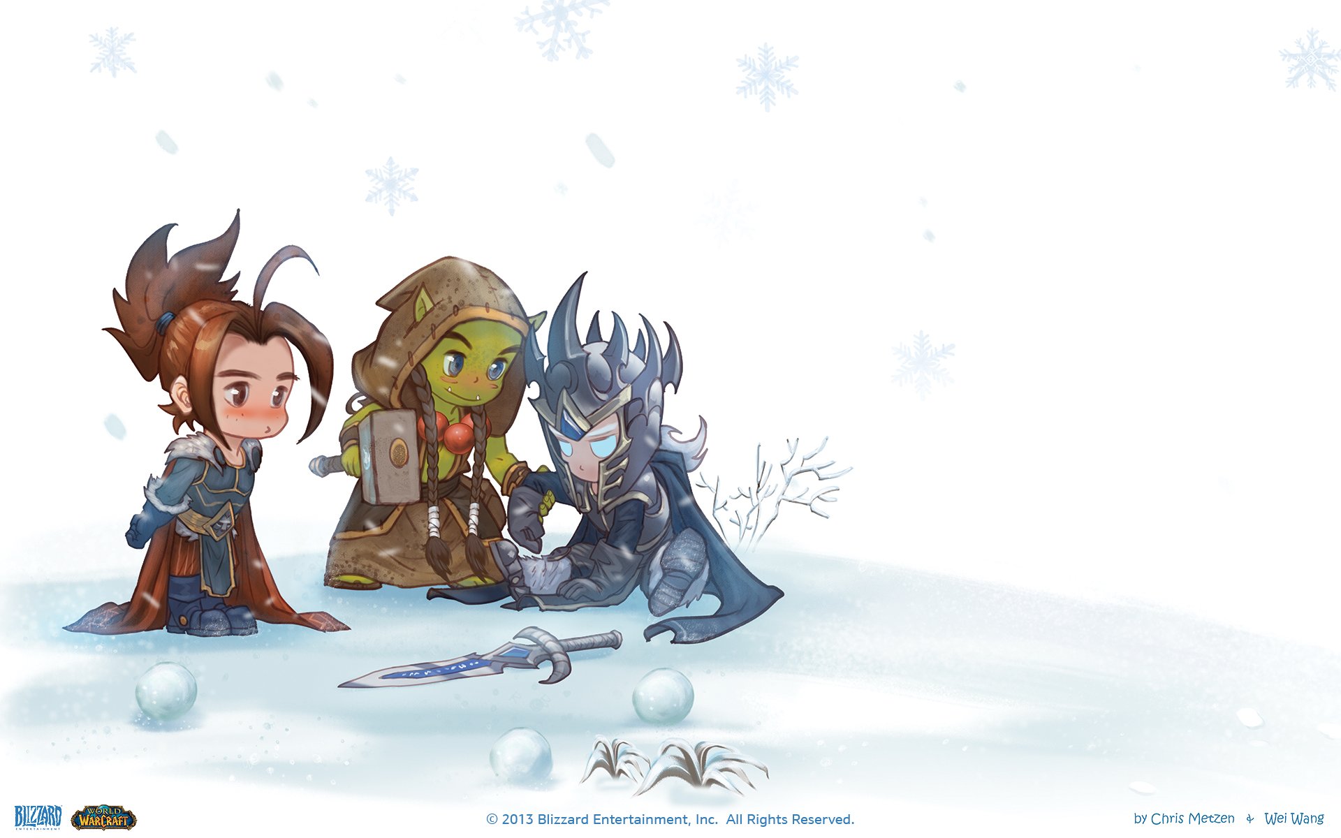 World of Warcraft HD Wallpaper: Winter Adventures Await by Chris Metzen ...