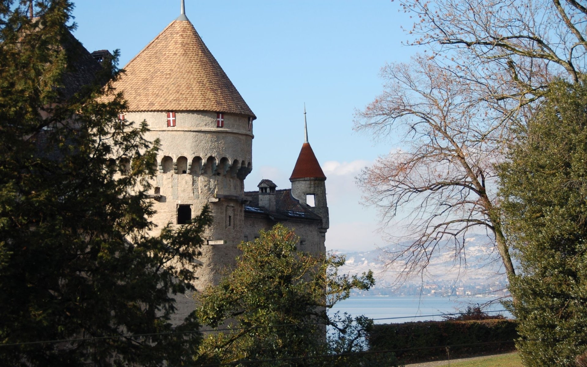 Download Switzerland Veytaux Man Made Chateau De Chillon HD Wallpaper