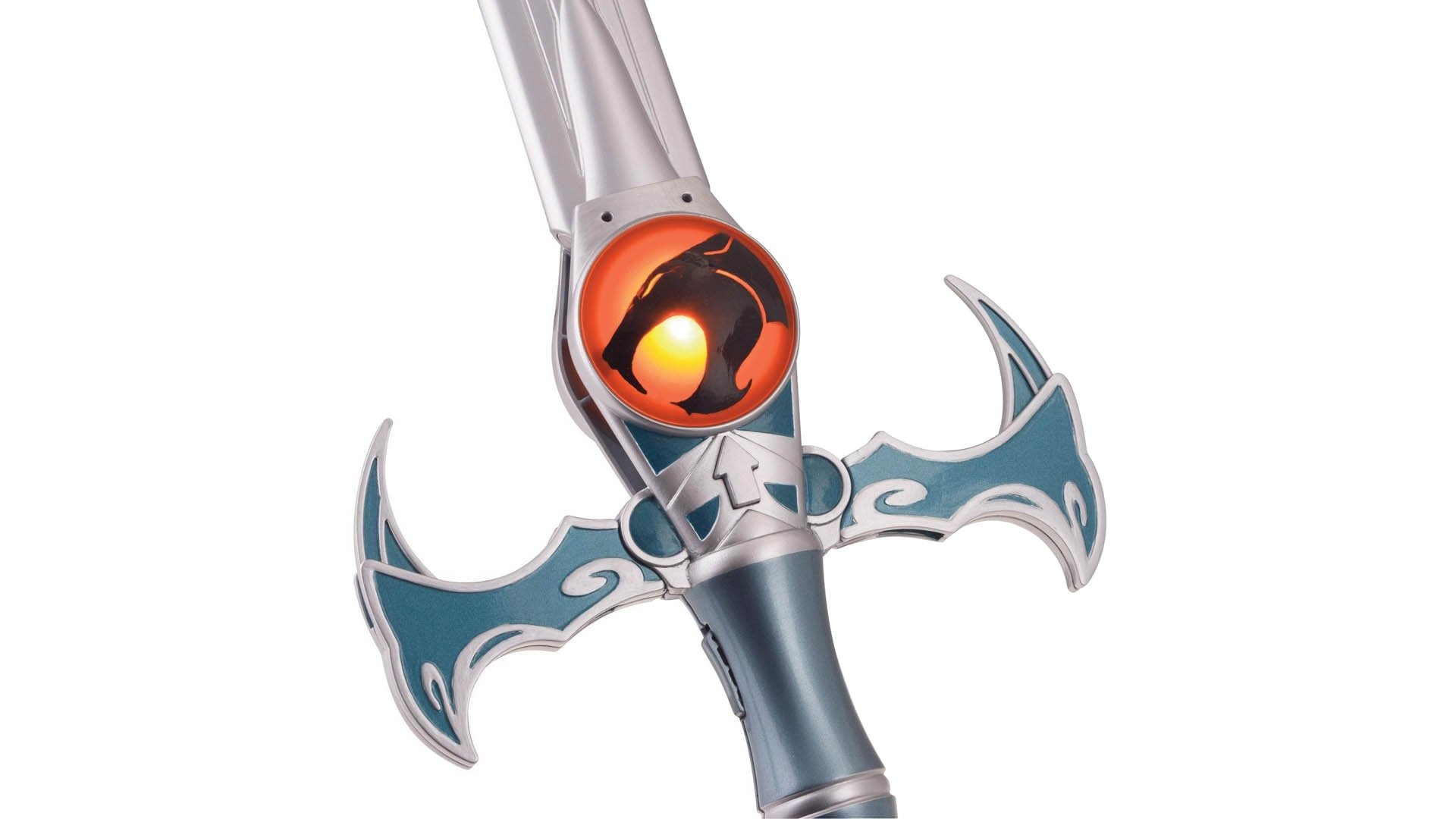 HD PC desktop wallpaper featuring the iconic Sword of Omens from the 1985 TV show Thundercats against a clean white background.