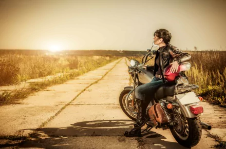 woman Girls & Motorcycles HD Desktop Wallpaper | Background Image