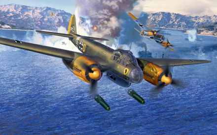  Ju 88 Making a bombing run.