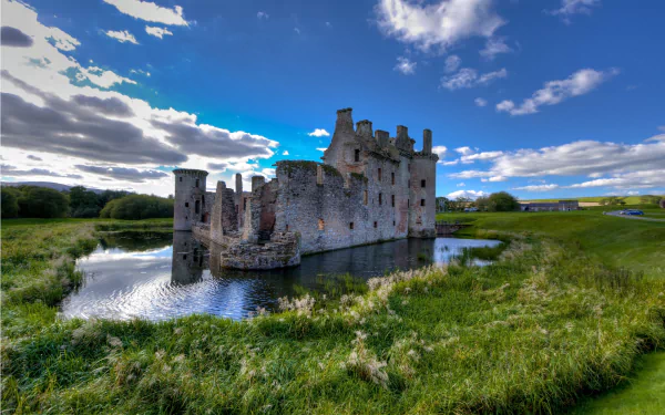 man made Caerlaverock Castle HD Desktop Wallpaper | Background Image