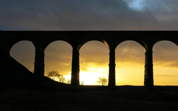 man made Ribblehead Viaduct HD Desktop Wallpaper | Background Image