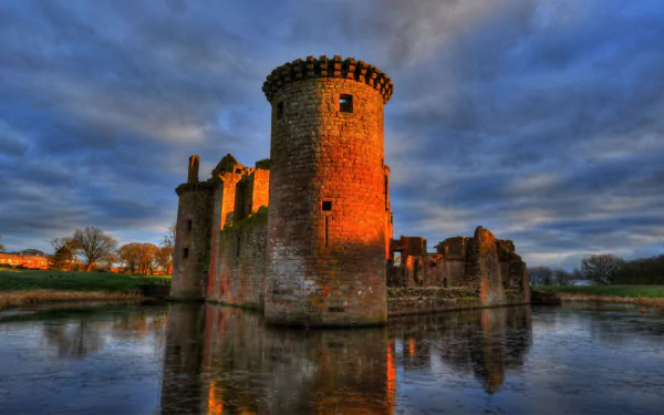 man made Caerlaverock Castle HD Desktop Wallpaper | Background Image