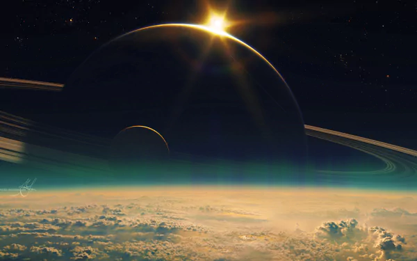 Sci Fi planetary ring HD Desktop Wallpaper | Background Image