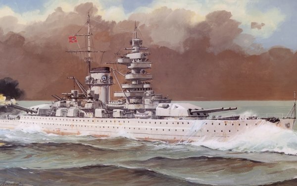 Military German Navy Warships Cruiser Warship German cruiser Admiral Scheer HD Wallpaper | Background Image