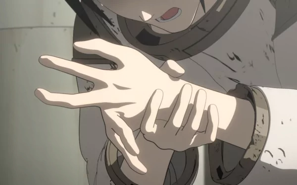 HD wallpaper featuring Nagate Tanikaze from Knights of Sidonia with a focus on a hand gesture.