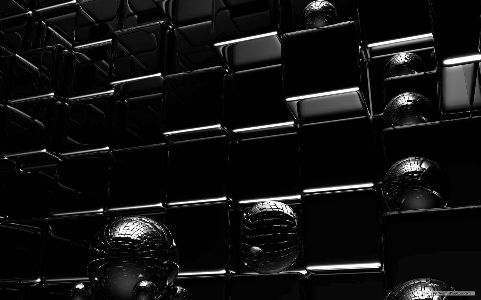 Download Black Abstract Ball Wallpaper