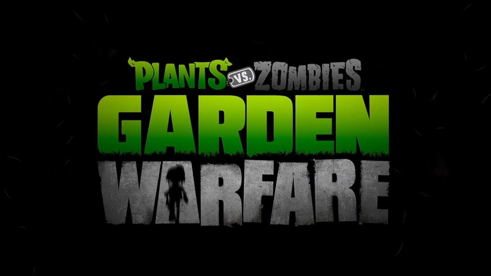 HD wallpaper showing the Plants vs. Zombies: Garden Warfare logo against a black background.