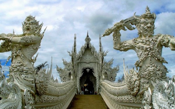 Religious Wat Rong Khun Temples Chiang Rai Province Thailand Temple HD Wallpaper | Background Image