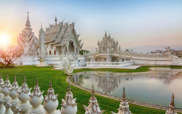 Religious Wat Rong Khun Temples Thailand Temple HD Wallpaper | Background Image