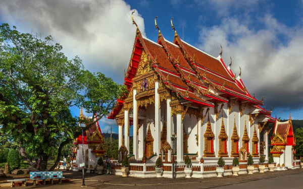 temple Thailand religious Wat Chalong HD Desktop Wallpaper | Background Image