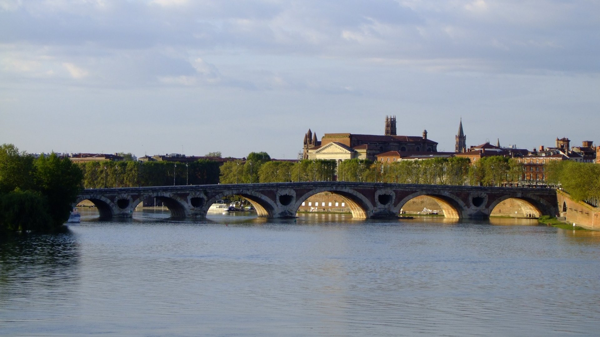 Download Man Made Pont Neuf, Toulouse HD Wallpaper