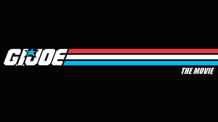 HD PC desktop wallpaper featuring the G.I. Joe: The Movie logo with red, white, and blue stripes on a black background.