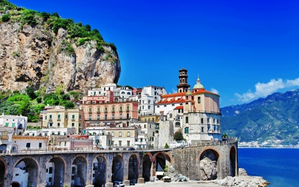 Man Made Positano Towns Italy Salerno HD Wallpaper | Background Image