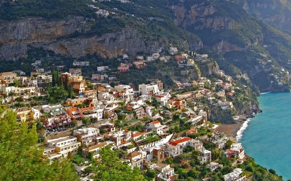 Man Made Positano Towns Italy Salerno HD Wallpaper | Background Image
