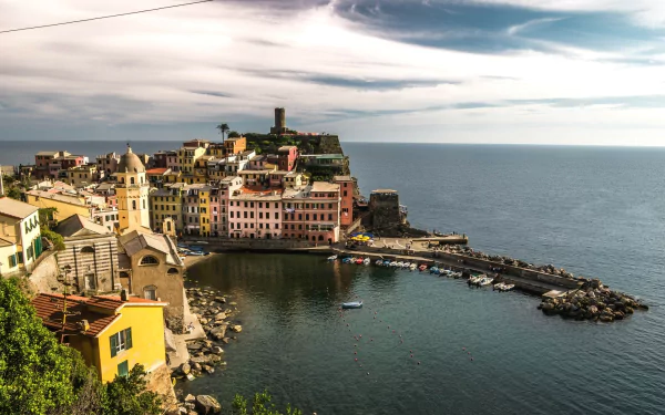 Italy Liguria cinque terre man made Vernazza HD Desktop Wallpaper | Background Image