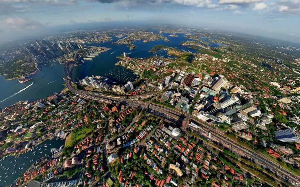  A Birds Eye View Of Sydney Harbour And Surrounds