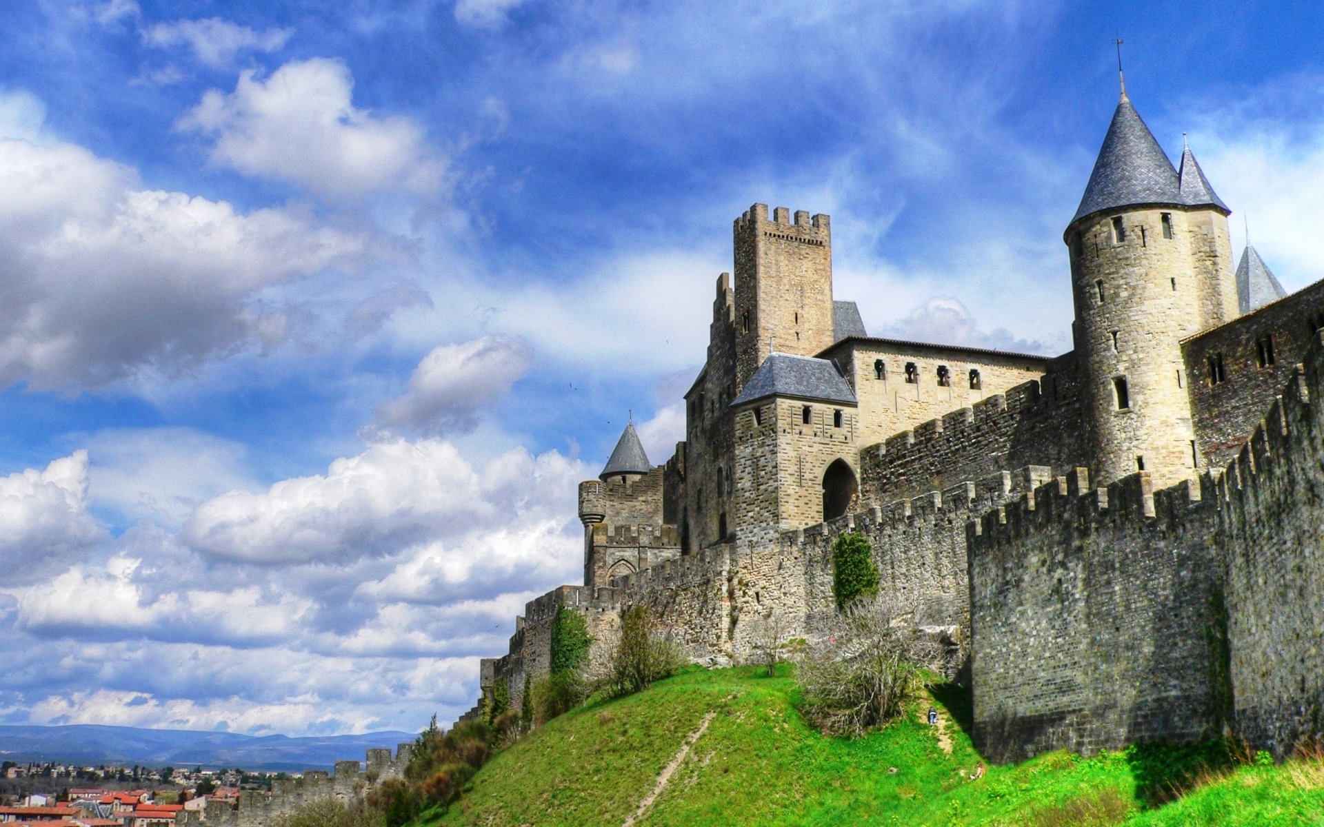 Download Man Made Carcassonne HD Wallpaper