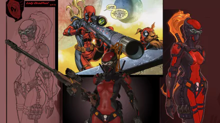 Comic Lady Deadpool HD Desktop Wallpaper | Background Image