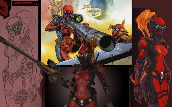 Comic Lady Deadpool HD Desktop Wallpaper | Background Image