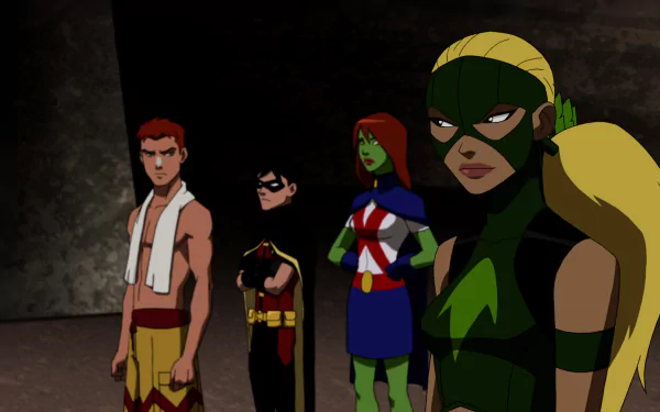 M'gann M'orzz Dick Grayson Young Justice (TV Show) Wally West Artemis Crock Kid Flash Robin (DC Comics) Miss Martian TV Show Young Justice HD Desktop Wallpaper | Background Image
