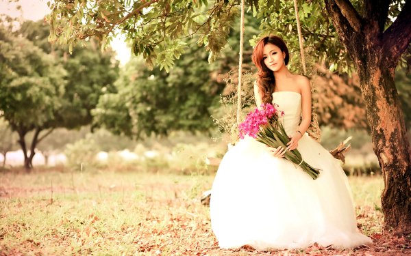 Frauen Braut Asiatinnen HD Wallpaper | Hintergrund