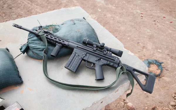 man made assault rifle HD Desktop Wallpaper | Background Image