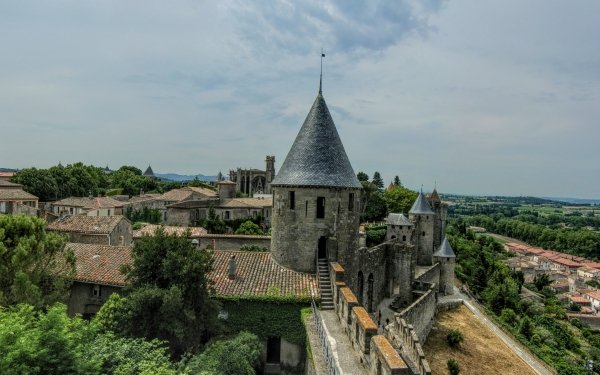 Man Made Carcassonne Castles France HD Wallpaper | Background Image