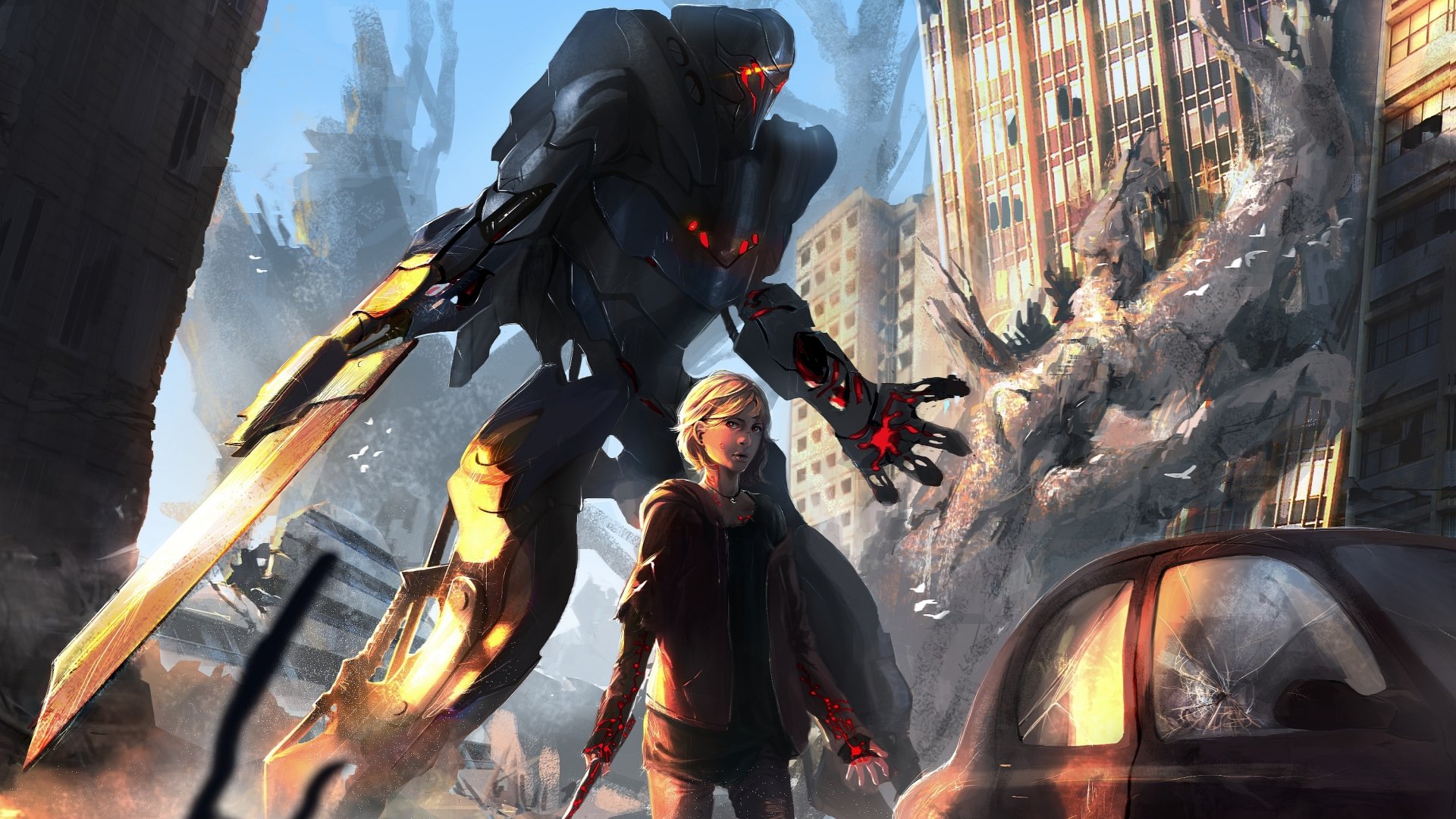 Download Sci Fi Robot HD Wallpaper by Diego Cunha