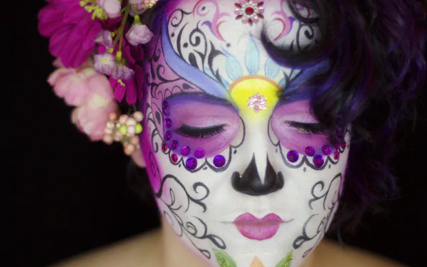 artistic sugar skull HD Desktop Wallpaper | Background Image