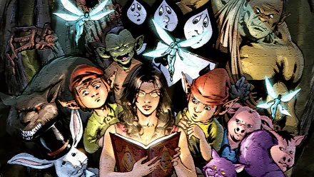 Comic Grimm Fairy Tales HD Desktop Wallpaper | Background Image