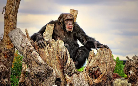 Animal chimpanzee HD Desktop Wallpaper | Background Image
