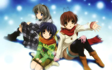 Tomoyo Sakagami Mei Sunohara Nagisa Furukawa Anime Clannad HD Desktop Wallpaper | Background Image