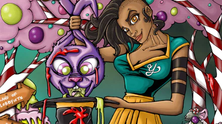 Comic High Fructose Zombies HD Desktop Wallpaper | Background Image