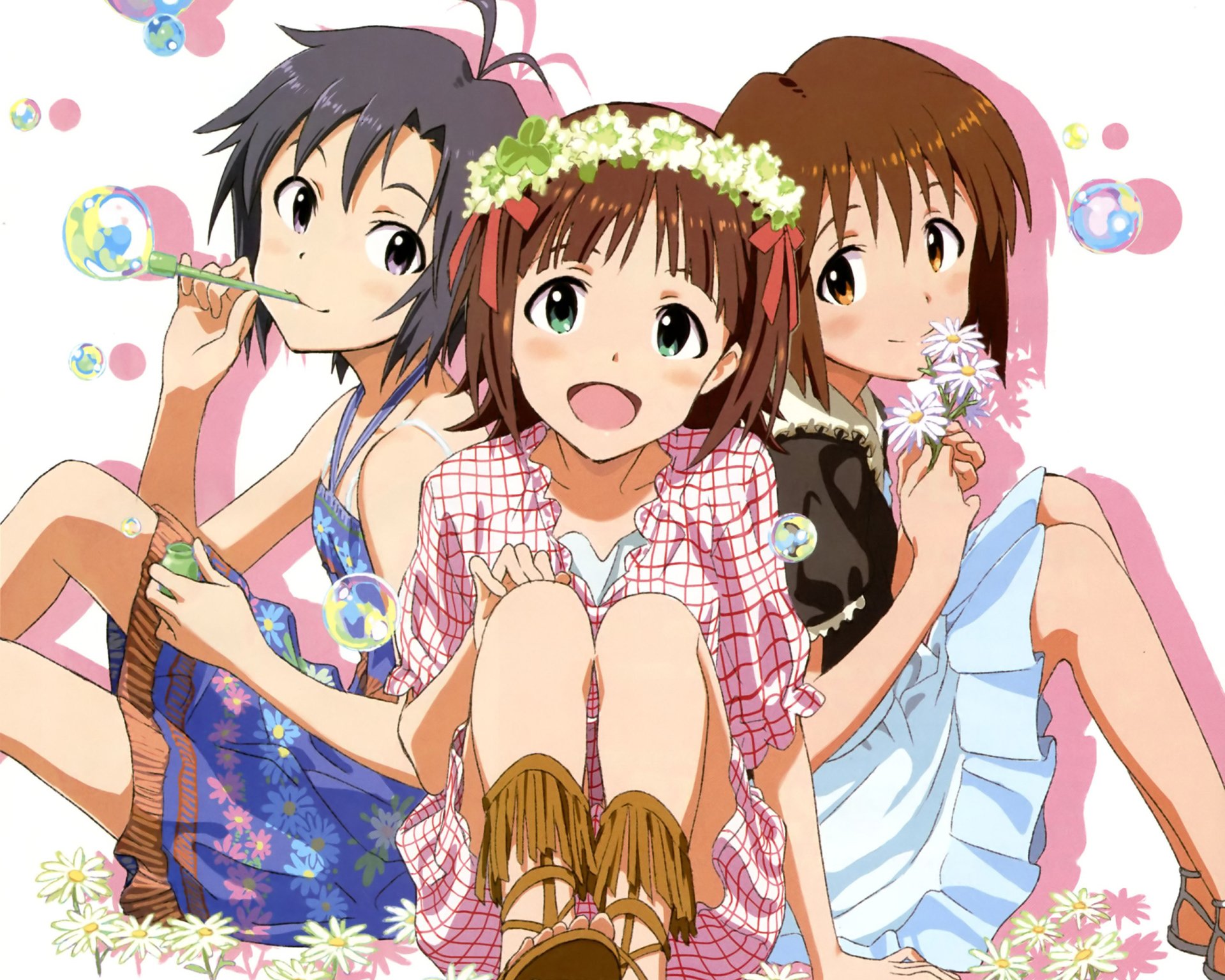 Download Yukiho Hagiwara Haruka Amami Makoto Kikuchi Anime The IDOLM@STER HD Wallpaper