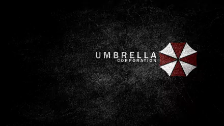 HD PC desktop wallpaper featuring the Umbrella Corporation logo from the Resident Evil movie, set against a dark, textured background.