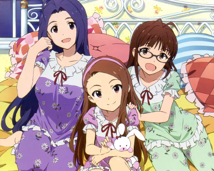 Ritsuko Akizuki Iori Minase Azusa Miura Anime The iDOLM@STER HD Desktop Wallpaper | Background Image