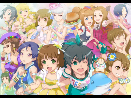 Kotori Otonashi Mami Futami Ami Futami Hibiki Ganaha Haruka Amami Chihaya Kisaragi Ritsuko Akizuki Azusa Miura Iori Minase Yayoi Takatsuki Takane Shijou Yukiho Hagiwara Miki Hoshii Makoto Kikuchi Anime The iDOLM@STER HD Desktop Wallpaper | Background Image