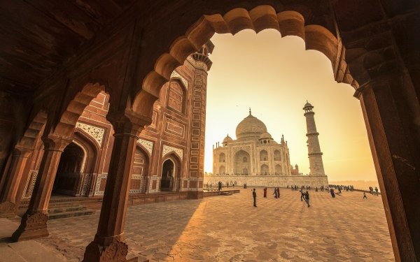 Hecho por el hombre Taj Mahal Monumentos Agra India Arco natural Uttar Pradesh Fondo de pantalla HD | Fondo de Escritorio