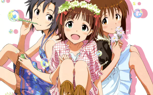 Yukiho Hagiwara Haruka Amami Makoto Kikuchi Anime The iDOLM@STER HD Desktop Wallpaper | Background Image