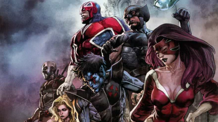 Deadpool Captain Britain Wolverine Nightcrawler (Marvel Comics) Comic X-Force HD Desktop Wallpaper | Background Image