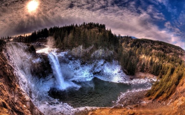 Nature Waterfall Waterfalls HD Wallpaper | Background Image