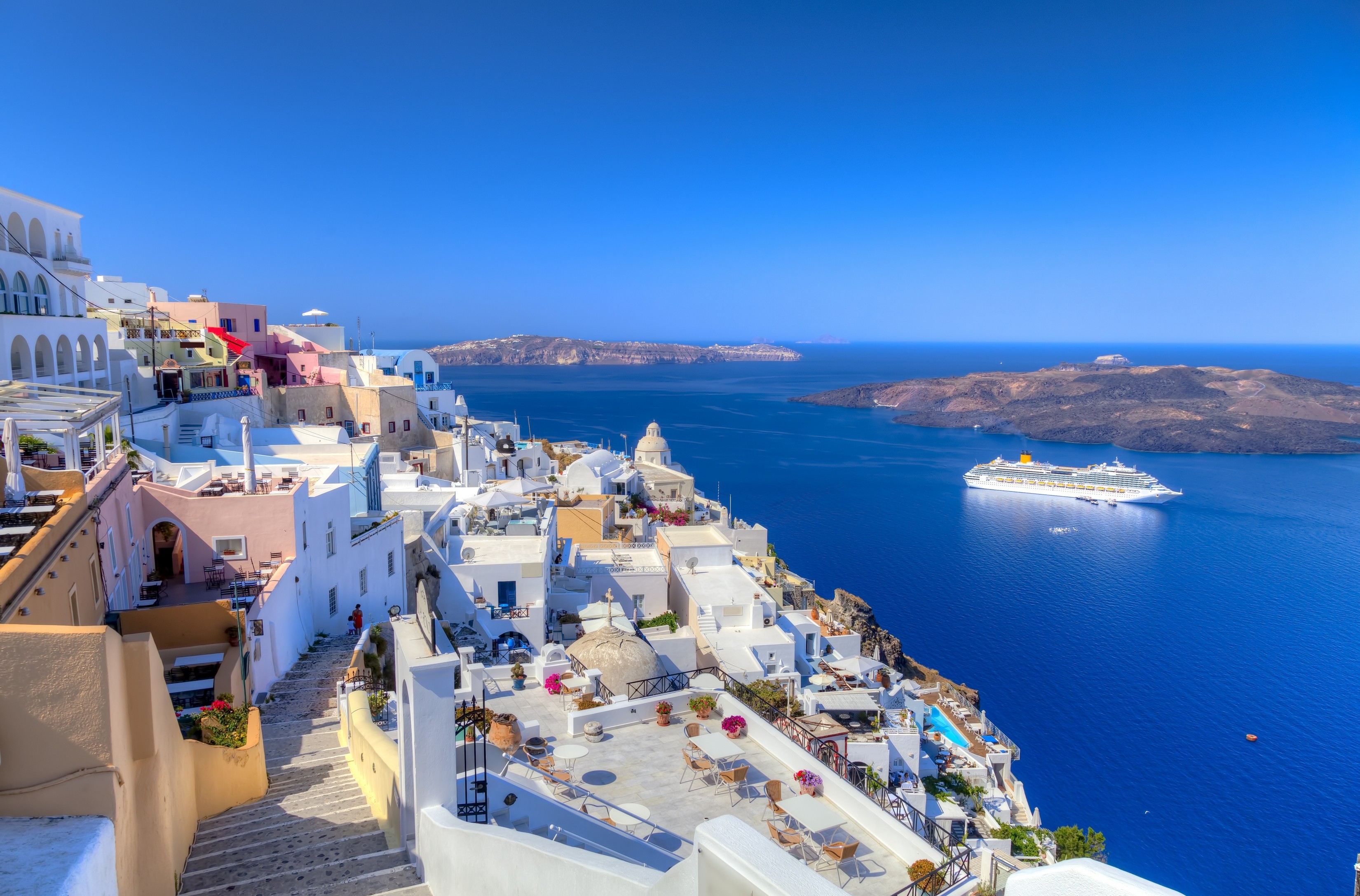 Man Made Santorini HD Wallpaper | Background Image