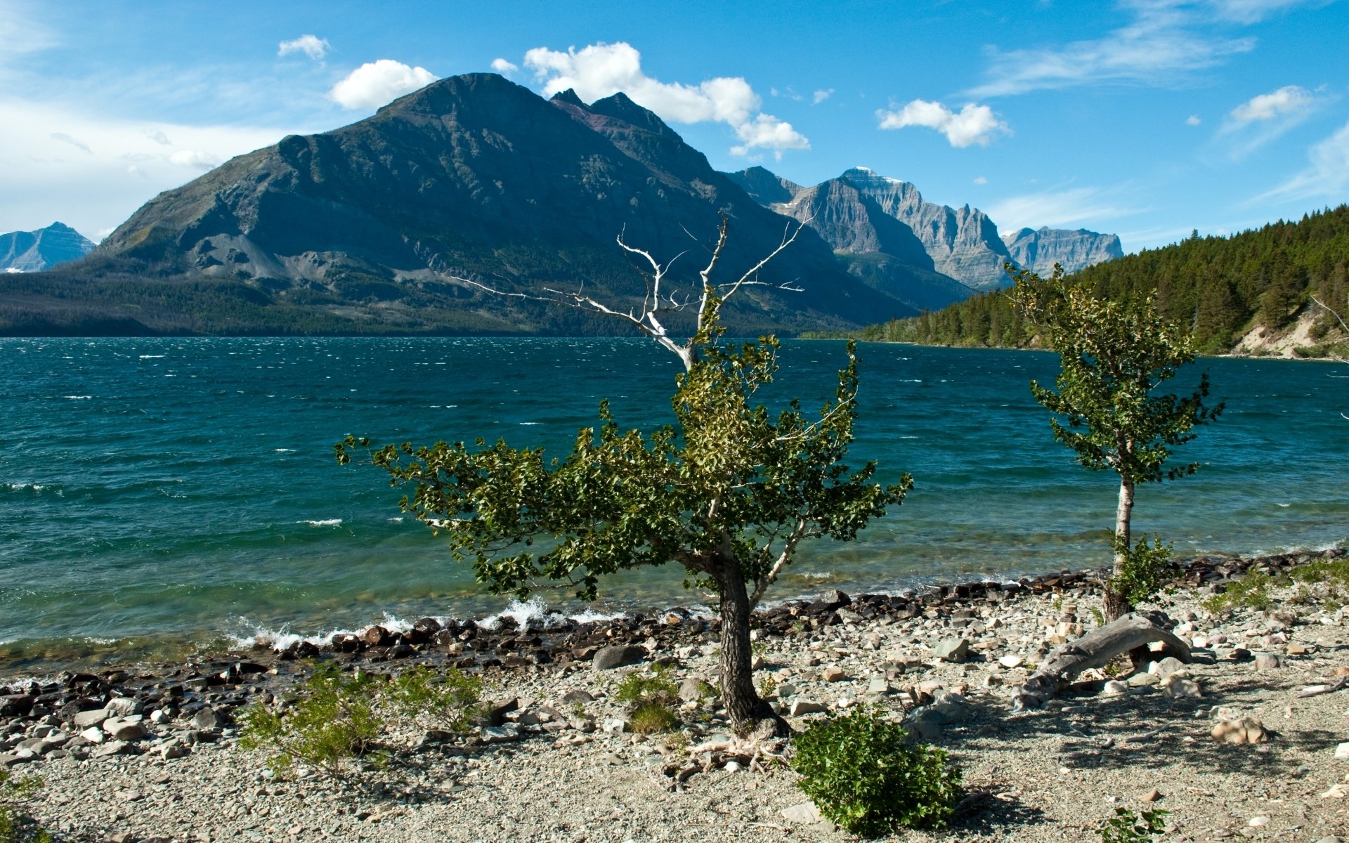 Download Nature Saint Mary Lake HD Wallpaper